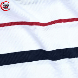 Alta calidad 100% algodón hombres para Polos personalizable raya blanca Piqué Jersey hilo teñido raya OEM - Product Image 6