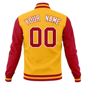 Chaqueta universitaria de cuero auténtico con letras de lana para hombre, chaqueta negra con parches y etiquetas de logotipos bordados de Color rojo para hombre 2026 - Product Image 3