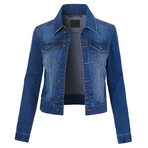 Veste en jean pour femmes Veste en jean décontractée unie pour femmes dans un nouveau style Prix de gros - Product Image 6