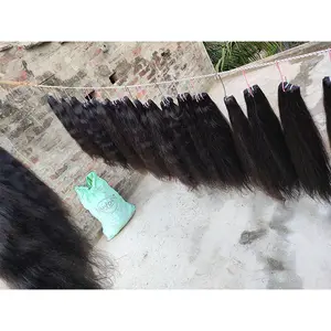 Grosir pakan rambut tidak diproses mentah lurus Balayage ditarik ganda unta tak terlihat ditarik ganda Eropa jalur rambut datar pakan