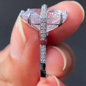 9ct Chic Oval Cut Original Moissanite Diamond Ring 925 Silver Solitaire Ring Anniversaire Gift Propose Surprise Gift Fine Rings - Product Image 4