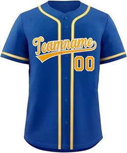 Professional Custom Logo Printed Baseball Jersey Two-Button Short Sleeve <b>V</b>-<b>neck</b> Shirt for <b>Men</b> Women Teams Clubs Wholesalers - Product Image 6