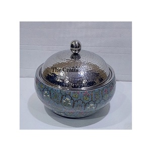 Arabic Design Wooden Food Serving Hot <b>Pot</b> Casserole Dish With Stainless Steel <b>Lid</b> For Ramadan Special Hot <b>Pot</b> - Product Image 6