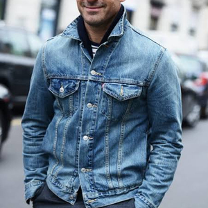 Veste en jean pour femmes à vendre pour le printemps et l'automne Style décontracté ample avec service OEM Jeans teints en couleur unie pour l'hiver - Product Image 1