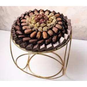 Support de bol et plateau en forme de feuille de couleur dorée et argentée de forme ronde Design fait à la main Fantaisie Look moderne Fournitures de vaisselle - Product Image 5