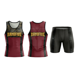 Conjunto de Uniforme de Atletismo de Diseño Personalizado de la Mejor Calidad, Ligero, Transpirable, Antibacteriano, Unisex para Adultos, 100% Poliéster - Product Image 1