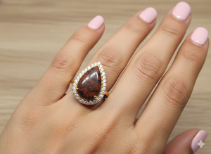 100% อัญมณีทรงหลังเบี้ยมะฮอกกานีหินออบซิเดียนธรรมชาติหายากหินอัญมณีทรงหลวมของแท้จาก100% ขายส่ง - Product Image 5