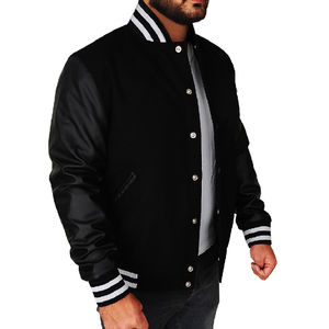 Chaquetas de béisbol de satén para hombre más vendidas, nuevo diseño ajustado, chaqueta Bomber de satén de poliéster 100% con cuello levantado para invierno - Product Image 1