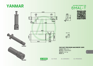 Cilindro de émbolo marino de alta precisión FEPM Taiwán para YANMAR 6MAL-T - Product Image 3