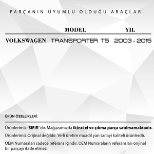 ฝาครอบป้องกันกระจกบานเลื่อนสำหรับรถโฟล์คสวาเกน ทรานสปอร์ตเตอร์ T5 - Product Image 2