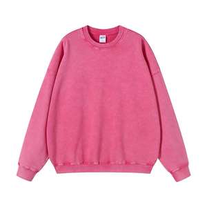 Custom Embroidered Screen Puff Printing <b>Plain</b> <b>Sweatshirts</b> Sublimated Blank Custom Logo Women's Hoodies in Pink - Product Image 4