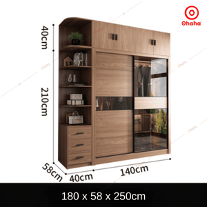 Ohaha glass-door <b>wardrobe</b> - TCK011 - Product Image 5