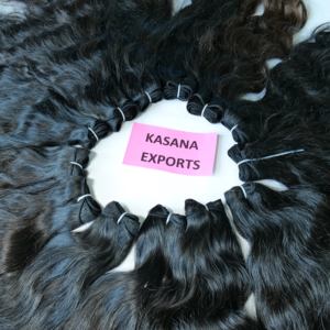 <b>Remy</b> Grade Virgin Bundle Wholesale 100% Cuticle Aligned Bundles Indian Natural Color <b>Hair</b> Machine Double <b>Human</b> <b>Hair</b> <b>Extensions</b> - Product Image 4