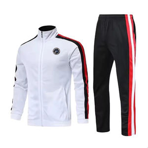 Haute Qualité Personnalisable Hommes Vintage Polyester Patch Zip-Up Printemps Survêtements Ensembles Soleil Faded Distressed Velour Plus La Taille - Product Image 4