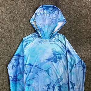Ropa de Pesca Transpirable de Secado Rápido UPF 50+, Camisas de Pesca de Manga Larga, Sudadera con Capucha de Pesca de Diseño Personalizado en Venta - Product Image 5
