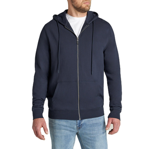 Sudadera con Capucha para Hombre, de Alta Calidad, Corte Regular, con Logotipo Personalizado, Elegante, con Bolsillos, Cierre de Cremallera, Impermeable, Tejida, 100% Algodón, Lisa, Venta al Por Mayor - Product Image 1