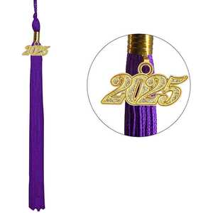 Toga y Birrete de Graduación Unisex Mate Negro para Universidad, Uniforme Escolar con Borla y Amuleto del Año 2024 - Product Image 5