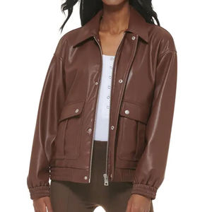 2023, venta al por mayor, chaqueta de invierno para mujer personalizada, cuero transpirable de alta calidad con relleno de algodón, tela de lona, diseño de moda - Product Image 2