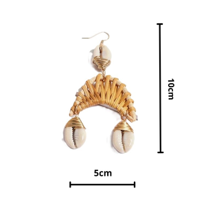 Meilleur Prix Vente Chaude Unique Bohème Écologique Léger Vietnam Plage Rotin Goutte Boucle D'oreille pour la Beauté des Femmes et Cadeau - Product Image 2