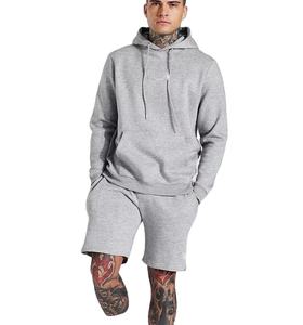 Conjunto Deportivo de 2 Piezas para Hombre, Talla Grande, Informal, de Algodón, Forro Polar, Sudadera con Capucha y Pantalones Cortos, Transpirable, Diseño Estampado, Otoño, Servicio OEM - Product Image 5