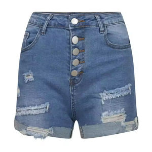 Shorts pour hommes Denim Shorts femmes grande taille mode nouveau décontracté Slim jean court côté lavage Sexy femme été Denim court été - Product Image 3