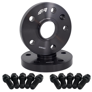 2 entretoises de roue noires 20 mm 5x112 57.1 avec boulons à billes - Product Image 1