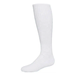 Vente en gros de chaussettes de conception de couleur blanche simple et solide personnalisées OEM de football américain chaussettes de couleur blanche personnalisées 2024 - Product Image 1
