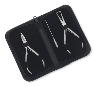 Stainless Steel 5 Inch Shiny Steel Hair Extension Pliers Set Tool Kit with PVC Case <b>Model</b> MB 061 Custom Logo - Product Image 6