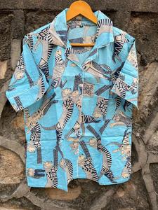 2025 Año Nuevo verano tejido de algodón orgánico Conjunto de pijama de vacaciones para mujer acogedor estampado Animal para mamá y niñas - Product Image 3