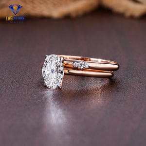 1.564 TDW Anillo de oro rosa con diamantes de corte redondo de Lab-Stone / Shine con diamantes/Color DE LA EF-VS - Product Image 3