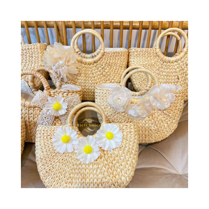 Natural Fiber Water Hyacinth <b>Bag</b> Lightweight Durable Reusable Carry <b>Bag</b> Bulk Supply - Product Image 2