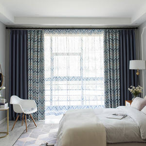 Usine En Gros Nordique Géométrique Patchwork Impression Rideau Occultant Tissus Textile Salon Chambre <span class=keywords><strong>Baie</strong></span> vitrée Tissu - Product Image 5