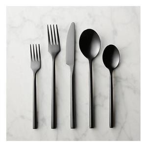 ชุดช้อนส้อมสแตนเลส5ชิ้นสีดำมันวาวพร้อมส้อมและช้อนสำหรับรับประทานอาหารอย่างเป็นทางการ - Product Image 4