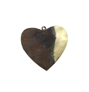 Decoración navideña colgante corazón latón/hierro hogar decorativo diseño atractivo decoración del hogar personalizado hecho a mano a granel - Product Image 3