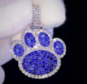 Solid 925 Sterling Silver Plated <b>Stainless</b> <b>Steel</b> Pendant Customized Moissanite Fully Iced Diamond Hip Hop Pendant for Weddings - Product Image 1