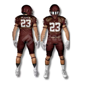 Nouvel uniforme de football américain sur mesure pour hommes, manches courtes, 100% polyester, couleurs et logo personnalisables, origine Pakistan - Product Image 2