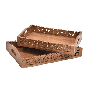 Grand plateau de service planches de charcuterie en bois pour fête plat de nourriture Rectangle plateaux en bois d'acacia décor à la maison planche à fromage Snack - Product Image 3