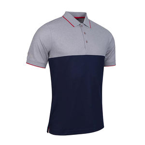 Chemises de golf décontractées pour hommes, personnalisées, en tricot de spandex/coton, à séchage rapide, à manches courtes, avec boutons sur le devant, position du logo sur le devant, service OEM - Product Image 4