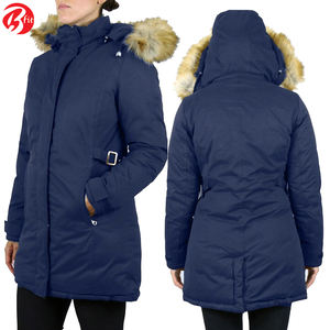 Manteau rembourré en coton de couleur unie veste parka pour femmes design personnalisé veste parka à manches longues pour femmes - Product Image 6