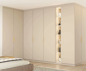 <span class=keywords><strong>Armario</strong></span> Minimalista y Duradero de Piso a Techo con Espejo e Iluminación Integrada, Diseño Personalizable para Dormitorio o Uso en Hoteles - Product Image 5