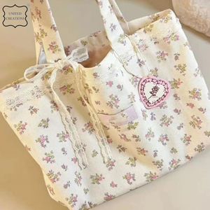 Bolso grande de lona de algodón al por mayor, diseño impreso personalizado, estilo de moda, bolso de hombro de nuevo diseño para estudiantes y mujeres - Product Image 6