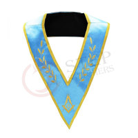 Collier de maçon Regalia Grand maître Grand rang, broderie à la main, Logo personnalisé et Design brodés
