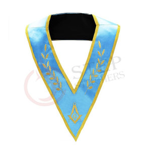Collar de gran rango de Regalia masónica, logotipo personalizado bordado hecho a mano y diseño bordado - Product Image 3
