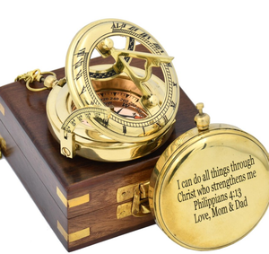 Boussole gravée personnalisée de haute qualité, cadeaux pour mari, cadeaux pour couples, cadeaux de Noël, article magnifique - Product Image 2