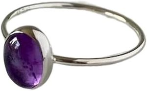 Bague pour femme Améthyste naturelle Pierre précieuse Février Pierre de naissance Dainty Minimal Minuscule Bijoux faits à la main Bague en argent sterling 925 - Product Image 5
