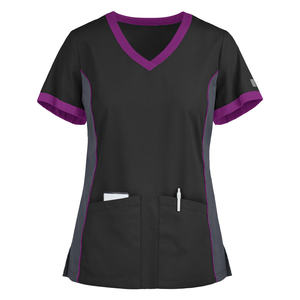 Precio de fábrica Mujeres Scrub Trajes Confort Camisa con cuello en V Jogger Pant Médico Enfermera Hospital Clínica Laboratorio Venta al por mayor Scrub Set - Product Image 2