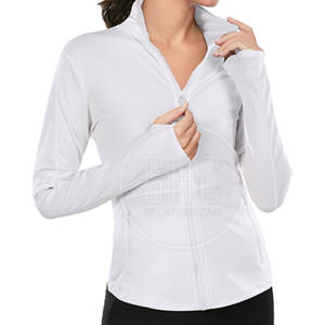 เสื้อแจ็คเก็ตโยคะผู้หญิงแบบสั่งทำขายส่ง แขนยาว ผ้าฝ้ายย้อมสี ระบายอากาศได้ดี เป็นมิตรกับสิ่งแวดล้อม กันลม ผลิตในปากีสถาน - Product Image 2