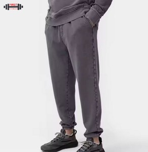 Best Quality Men's Winter Plus Size Acid Wash <b>Tracksuit</b> Sets Breathable 100% Cotton Windproof Quick Dry for Sporting Jogging - Product Image 3