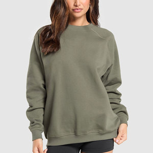 Sweat-shirt brodé personnalisé surdimensionné pour femmes pull à col rond en coton polaire décontracté coupe ample Style Streetwear - Product Image 6
