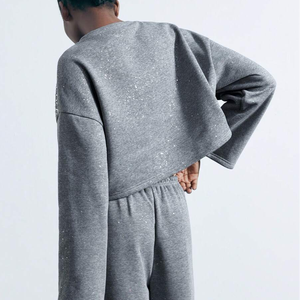 Ensemble de survêtement d'hiver pour homme en gros, décontracté, 2 pièces, sweat à capuche, jogging, 100% coton polaire, séchage rapide, uni, respirant - Product Image 5